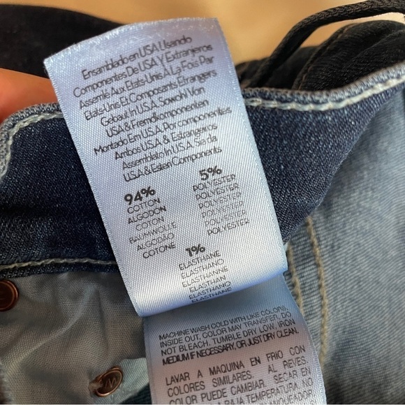 MOTHER- Insider Crop Step Fray Ankle Jeans in Dark Wash Here Kitty Kitty Size 25 - Picture 11 of 11